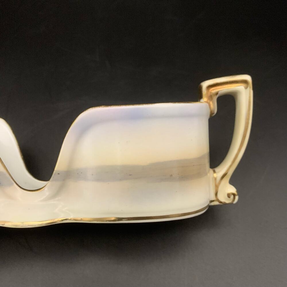 Antique 1918 Noritake Morimuru Porcelain Spoon Holder Hand Painted Landscape - Picture 12 of 16